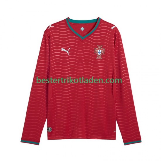 Fußballtrikot Portugal Heim Trikot Home WM 2026 Langarm für Herren