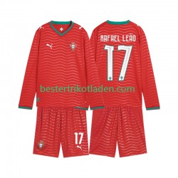 Fußballtrikot Portugal Rafael Leao 17 Heim Trikot Home WM 2026 Langarm für Kinder