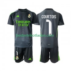 Fußballtrikot Real Madrid Thibaut Courtois 1 Torwart Ausweich Trikot 3rd 2025-2026 Kurzarm für Kinder