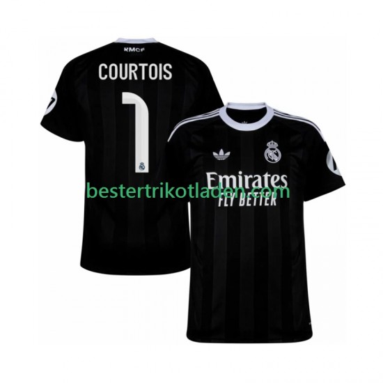 Fußballtrikot Real Madrid Thibaut Courtois 1 Torwart Ausweich Trikot 3rd 2025-2026 Kurzarm für Herren