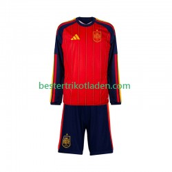 Fußballtrikot Spanien Heim Trikot Home WM 2026 Langarm für Kinder