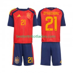 Fußballtrikot Spanien Mikel Oyarzabal 21 Heim Trikot Home WM 2026 Kurzarm für Kinder