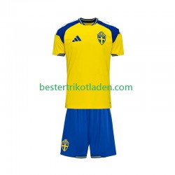 Fußballtrikot Schweden Heim Trikot Home 2026 Kurzarm für Kinder