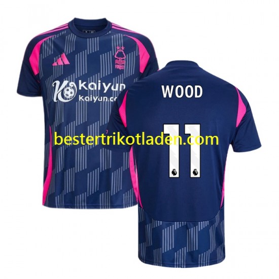 Fußballtrikot Nottingham Forest Chris Wood 11 Auswärts Trikot Away 2024-2025 Kurzarm für Herren