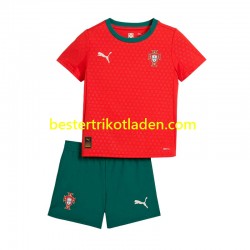 Fußballtrikot Portugal Heim Trikot Home 2025 Kurzarm für Kinder