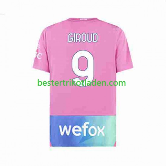 Fußballtrikot AC Mailand Olivier Giroud 9 Ausweich Trikot 3rd 2023-2024 Kurzarm für Herren