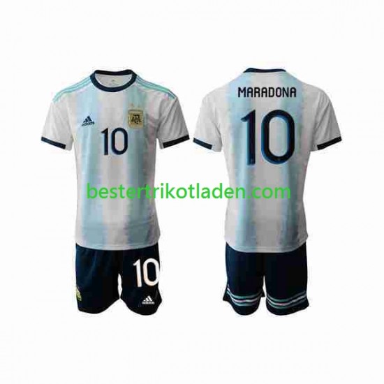 Fußballtrikot Argentinien Maradona 10 2019-2020 Heim Trikot Home Kurzarm für Kinder