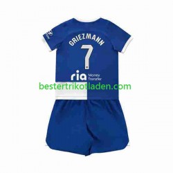 Fußballtrikot Atlético Madrid 2 Antoine Griezmann 7 Auswärts Trikot Away 2023-2024 Kurzarm für Kinder
