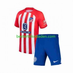Fußballtrikot Atlético Madrid 2 Heim Trikot Home 2023-2024 Kurzarm für Kinder