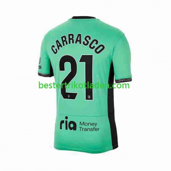 Fußballtrikot Atlético Madrid 2 Yannick Carrasco 21 Ausweich Trikot 3rd 2023-2024 Kurzarm für Herren