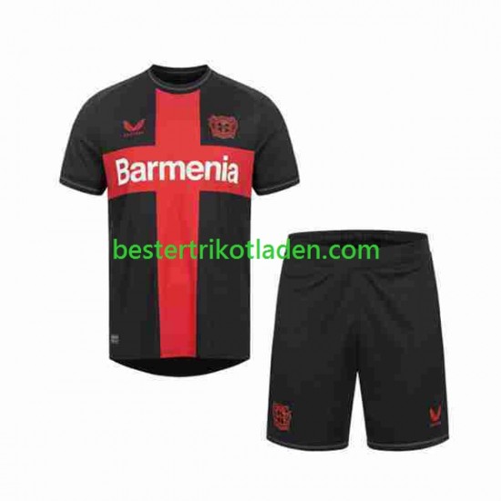 Fußballtrikot Bayer 04 Leverkusen Heim Trikot Home 2023-2024 Kurzarm für Kinder