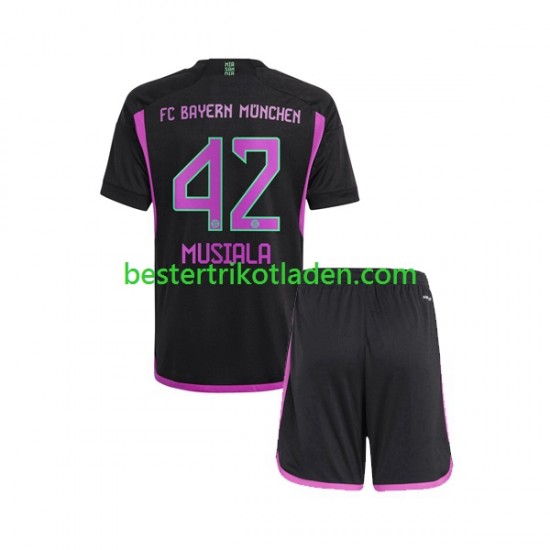 Fußballtrikot FC Bayern München Jamal Musiala 42 Auswärts Trikot Away 2023-2024 Kurzarm für Kinder