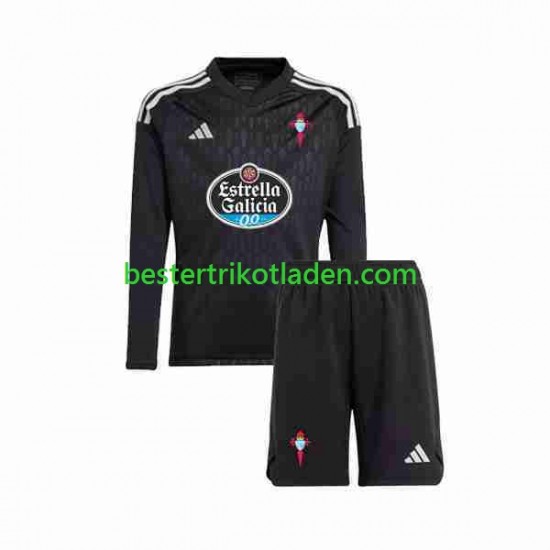 Fußballtrikot Celta de Vigo Torwart Auswärts Trikot Away 2023-2024 Langarm für Kinder