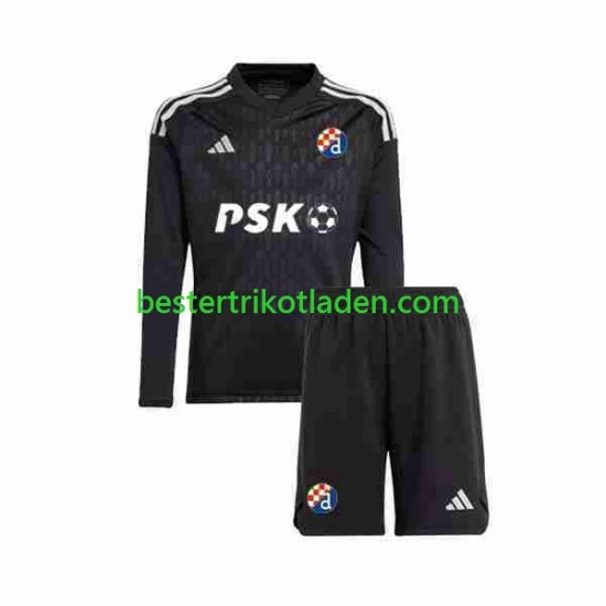 Fußballtrikot Dinamo Zagreb Torwart Auswärts Trikot Away 2023-2024 Langarm für Kinder
