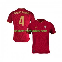 Fußballtrikot FC Sevilla Sergio Ramos 4 Auswärts Trikot Away 2023-2024 Kurzarm für Herren