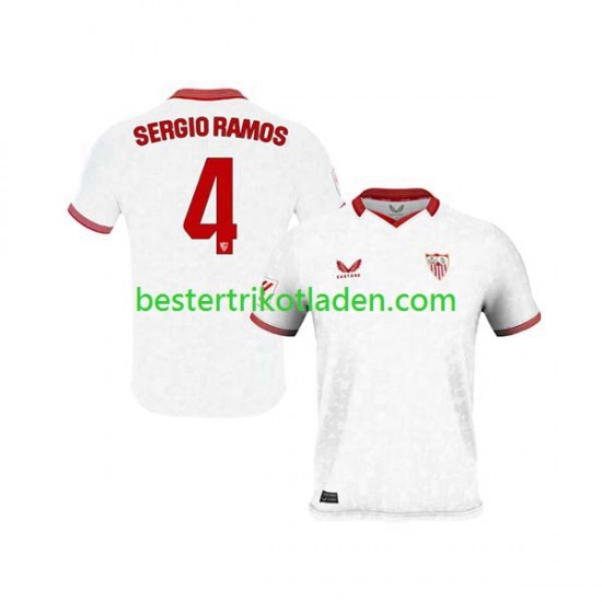 Fußballtrikot FC Sevilla Sergio Ramos 4 Heim Trikot Home 2023-2024 Kurzarm für Herren