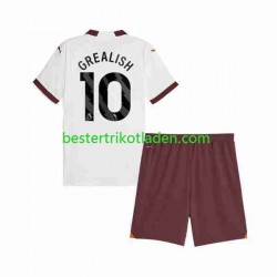 Fußballtrikot Manchester City Jack Grealish 10 Auswärts Trikot Away 2023-2024 Kurzarm für Kinder