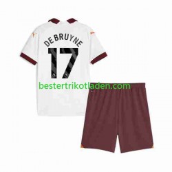 Fußballtrikot Manchester City Kevin De Bruyne 17 Auswärts Trikot Away 2023-2024 Kurzarm für Kinder