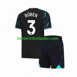Fußballtrikot Manchester City Ruben 3 Ausweich Trikot 3rd 2023-2024 Kurzarm für Kinder