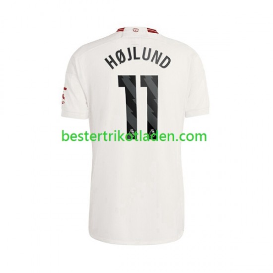 Fußballtrikot Manchester United Rasmus Hojlund 11 Ausweich Trikot 3rd 2023-2024 Kurzarm für Herren