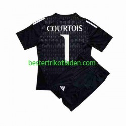 Fußballtrikot Real Madrid Thibaut Courtois 1 Torwart Auswärts Trikot Away 2023-2024 Kurzarm für Kinder