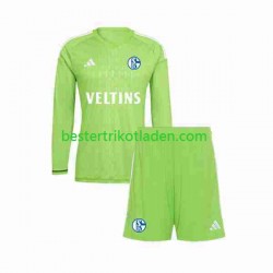 Fußballtrikot Schalke 04 Torwart Heim Trikot Home 2023-2024 Langarm für Kinder