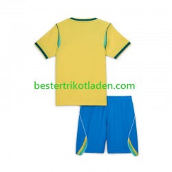 Fußballtrikot Brasilien Heim Trikot Home WM 2026 Kurzarm für Kinder
