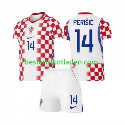 Fußballtrikot Kroatien Ivan Perisic 14 Heim Trikot Home WM 2026 Kurzarm für Kinder