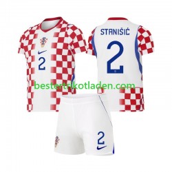 Fußballtrikot Kroatien Josip Stanisic 2 Heim Trikot Home WM 2026 Kurzarm für Kinder