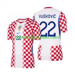 Fußballtrikot Kroatien Luka Vuskovic 22 Heim Trikot Home WM 2026 Kurzarm für Herren