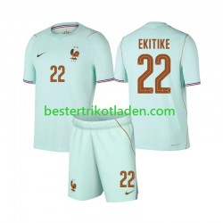 Fußballtrikot Frankreich Hugo Ekitike 22 Auswärts Trikot Away WM 2026 Kurzarm für Kinder