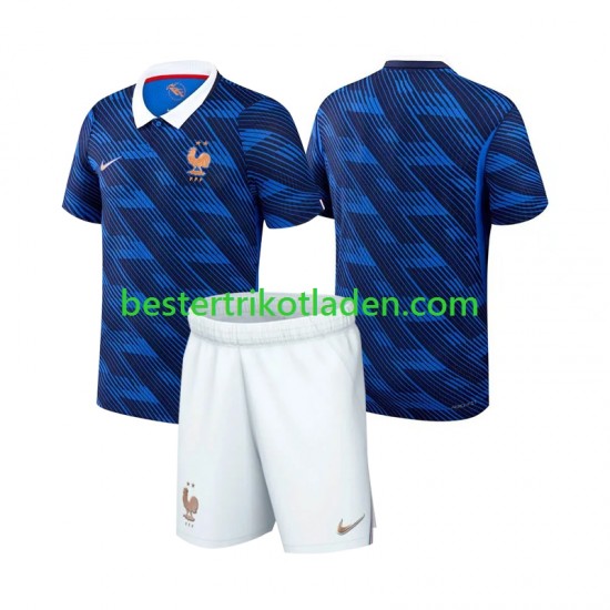 Fußballtrikot Frankreich Heim Trikot Home WM 2026 Kurzarm für Kinder