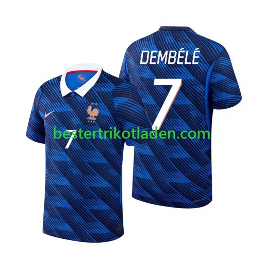 Fußballtrikot Frankreich Ousmane Dembele 7 Heim Trikot Home WM 2026 Kurzarm für Herren