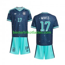 Fußballtrikot Deutschland Florian Wirtz 17 Auswärts Trikot Away WM 2026 Kurzarm für Kinder