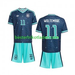Fußballtrikot Deutschland Nick Woltemade 11 Auswärts Trikot Away WM 2026 Kurzarm für Kinder