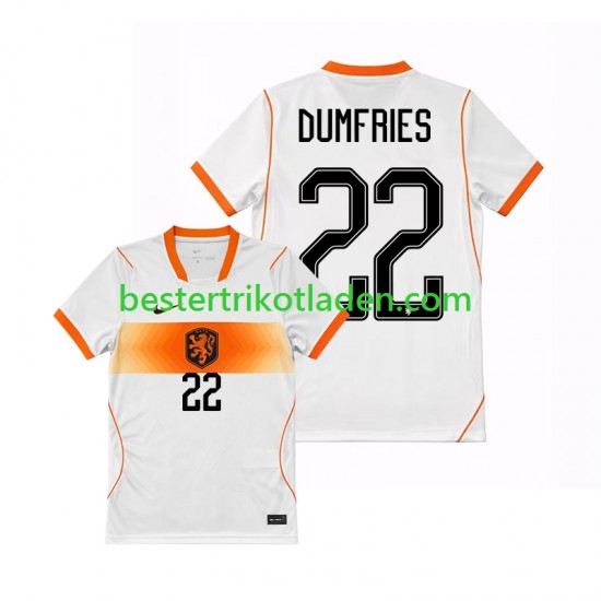 Fußballtrikot Niederlande Denzel Dumfries 22 Auswärts Trikot Away WM 2026 Kurzarm für Herren