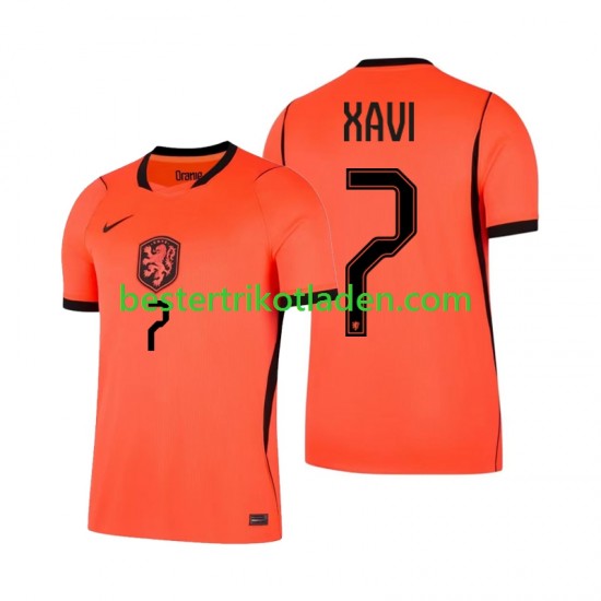 Fußballtrikot Niederlande Xavi Simons 7 Heim Trikot Home WM 2026 Kurzarm für Herren