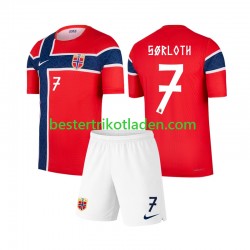Fußballtrikot Norwegen Alexander Sorloth 7 Heim Trikot Home WM 2026 Kurzarm für Kinder