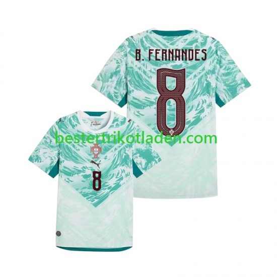 Fußballtrikot Portugal Bruno Fernandes 8 Auswärts Trikot Away WM 2026 Kurzarm für Herren