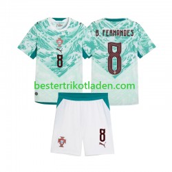 Fußballtrikot Portugal Bruno Fernandes 8 Auswärts Trikot Away 2026 2027 Kurzarm für Kinder