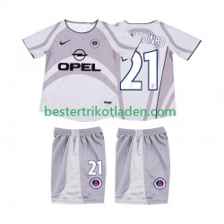 Fußballtrikot AC Mailand RONALDINHO 21 2001 2002 Retro Auswärts Trikot Away Kurzarm für Kinder