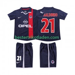 Fußballtrikot AC Mailand RONALDINHO 21 2001 2002 Retro Heim Trikot Home Kurzarm für Kinder