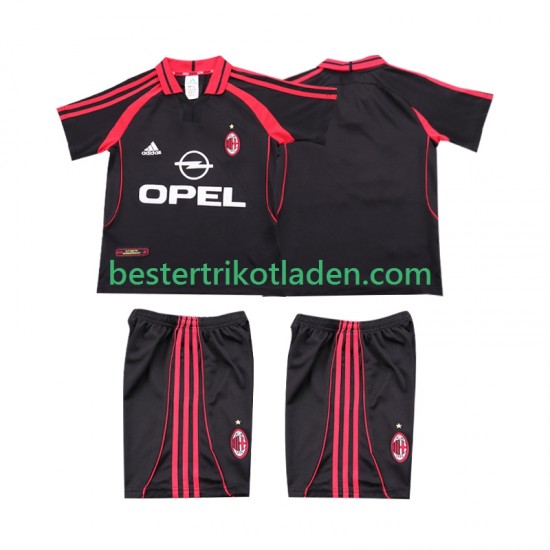 Fußballtrikot AC Mailand 2000 2001 Retro Ausweich Trikot 3rd Kurzarm für Kinder
