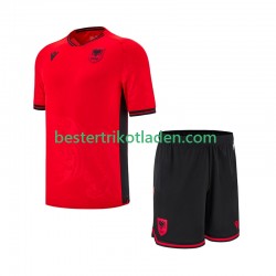 Fußballtrikot Albanien Heim Trikot Home 2025-2026 Kurzarm für Kinder
