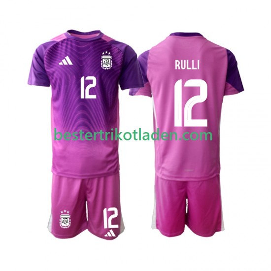 Fußballtrikot Argentinien Geronimo Rulli 12 Torwart Heim Trikot Home 2025 Kurzarm für Kinder