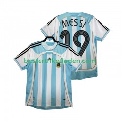 Fußballtrikot Argentinien MESSI 19 Retro Heim Trikot Home 2006 Kurzarm für Herren