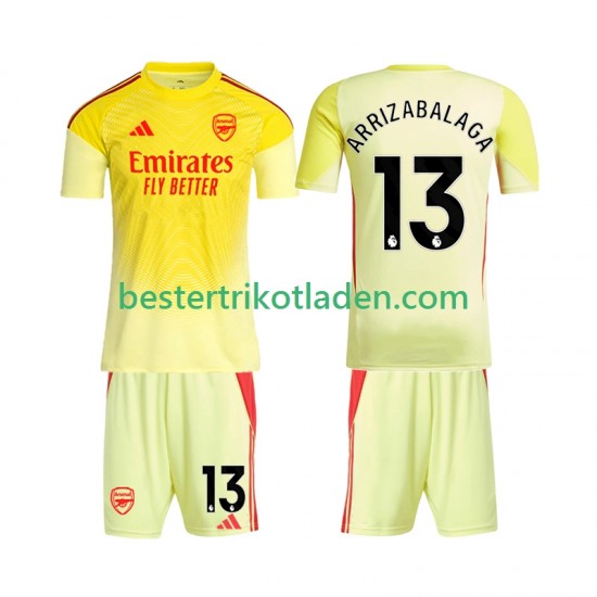 Fußballtrikot Arsenal Kepa Arrizabalaga 13 Torwart Heim Trikot Home 2025-2026 Kurzarm für Kinder