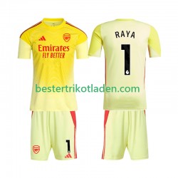 Fußballtrikot Arsenal Raya 1 Torwart Heim Trikot Home 2025-2026 Kurzarm für Kinder