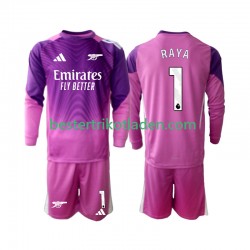 Fußballtrikot Arsenal Raya 1 Torwart Ausweich Trikot 3rd 2025-2026 Langarm für Kinder