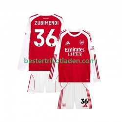 Fußballtrikot Arsenal Martin Zubimendi 36 Heim Trikot Home 2025-2026 Kurzarm für Kinder